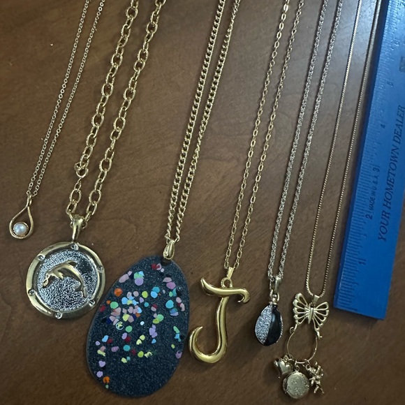 Gold and Silver Women's Necklace Set - Picture 4 of 7